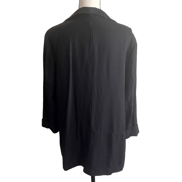 Alfani Black Open Front 3/4 Sleeve Unlined Business Casual Blazer Women's XL - Picture 3 of 9
